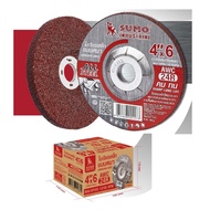 SUMO ใบเจียรเหล็ก 4"x6 (100x6mm) หนา ( 1 กล่อง 25 ใบ ) ใบเจียรหนา ใช้งานได้นาน ประหยัดค่าใช้จ่าย BT