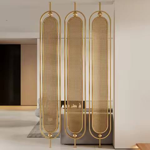 Glass Screen, Vine Woven Glass Screen Partition, Living Room Entrance Partition, Simple Modern Wabi-