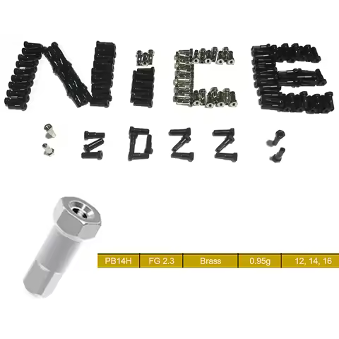 1pcs/lot Pillar PB14H 14G( FG2.3) Hexagon Head Brass Bike Spoke Nipples Black Silver 12 14 16mm Abou