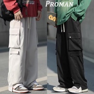 【From Perak】ProMan american Overalls Loose Street Wear Straight Ruffian Handsome Casual overall Wide