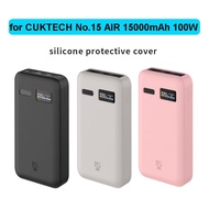 Solid Color Silicone Cover Casing Shell For CUKTECH No.15 AIR 15000mAh 100W Power Bank Protective Ca