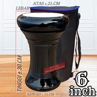 Children's Wooden Darbuka 6 inch Black Glossy Mica Import