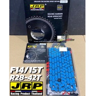 JRP SPROCKET SET 415 CHAIN COLOUR LIGHT BLUE RANTAI JRP BIRU Y15ZR Y16 RXZ 125ZR RS150 RSX SYM VF3I 
