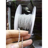 [Material King Wholesale | Taiwan Ready Stock] 3mm Pearl Chain | 33cm 2 Yuan | Handicraft Material P