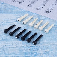 [POWS] Acoustic Guitar Bridge Pins Plastic String End Peg Connectors Pack of 6