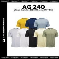 CROSSRUNNER X Arrive Guide Premium Oversized Ultimate Siro Cotton T-Shirt Unisex Adult 240gsm 100% C