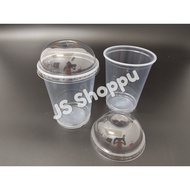 TL 32oz Cup with Dome Lid (50pcs±) / Clear Cup/Disposable Plastic Cup/Transparent Cup/Boba Cup/Cawan