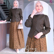 AJENG ONESET 2in1. Bahan Cotton Batik. Top: LD.110cm PJ.57cm. LP. 70-110. PJ.98cm.