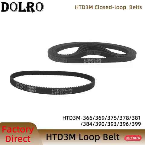 Arc HTD 3M Timing belt C=366 369 375 378 381 384 390 393 396 399 width 6/9/10/12/15/20mm Rubbe Close