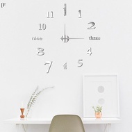 [F&S] 1Pc 3D Wall Clo Mirror Wall Stiers Mute Quartz Needle Watch Home Decor MY