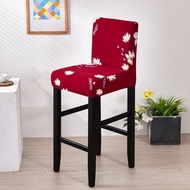 Elastic Chair Cover for Bar Stool Short Back Dining Room Chair Slipcover Spandex Stretch Case for Chairs Banquet