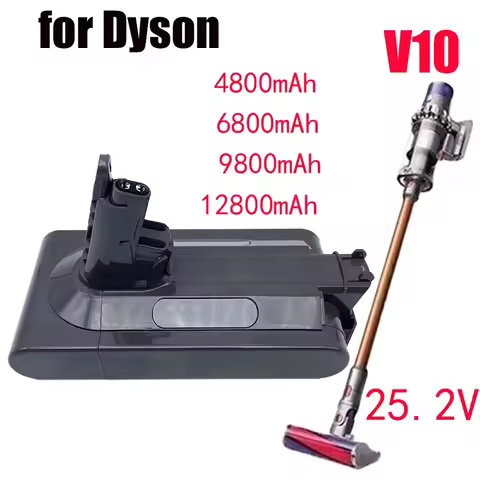 New For Dyson V10 Battery V10 Animal Absolute Fluffy Cordless Vacuum Cleaner NEW 25.2V 6000mAh-12800