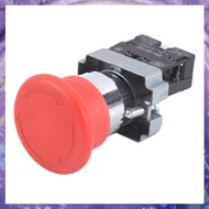 [P K A M] 22mm NC Red Mushroom Emergency Stop Push Button Switch 600V 10A ZB2-BE102C XB2-BS542X1