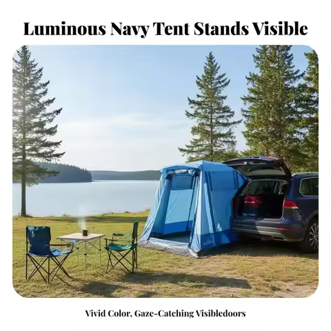 Portable Car Tailgate Tent, Kitchen Shower Awning, For SUV, MPV, Business Vehicle, Quick Setup, Wate