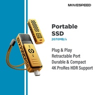 MOVESPEED WD20-1T Portable SSD – Ultra-Fast 2070MB/s Efficient Heat Dissipation Retractable Port Wov