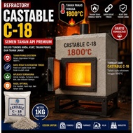 Portable Refractory C-18 1Kg | Fire Resistant Cement 1800 Temperature°C C C C | Furnace, Furnace, Bo