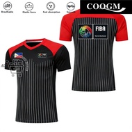 Premium 2026 FIBA Standard Basketball Referee Jersey Free Custom Name & Number Referee T-shirt for M