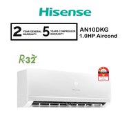 Hisense (1.0HP / 1.5HP/ 2.0HP / 2.5HP) Standard Air Conditioner (DK) AN10DKG / AN13DKG / AN20DKG / AN25DKG Non-Inverter R32 Aircond Penghawa Dingin