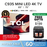 TCL C935 Mini LED 4K Google TV Android TV 65 75 inch | HDR 10+ | IMAX Enhanced | Dolby Vision IQ | Dolby Atmos | MEMC | 144 Hz VRR