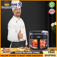 【Ready Stock】German Transparent Air Fryer 4L - 8L Home Genuine New Glass Bile Multi-function Can See