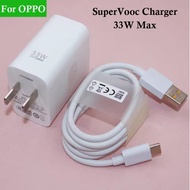 33W SuperVOOC 2.0 Charger For OPPO A97 A96 A58 A2 US/EU/UK Fast Charge Wall Adapter Type C Cable For