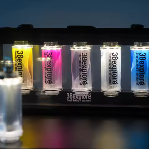 NEW Transparent 38 Explore USB Rechargeable Flashlight Mini LED Camping Lantern with Magnetic Base 3