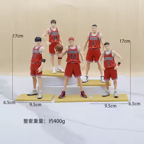 5PCS Slam Dunk Anime GK Shohoku Team Standing Posture Sakuragi Hanamichi Ryukawa Maple Mitsui Shou H