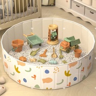 Children's Sand Play Set, Foldable Round Ball Pool Fence with Large Particle Sand Set, Children's Se