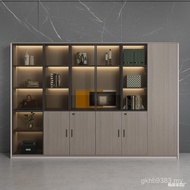Office Locker File Cabinet Cabinet Data File Cabinet Floor-standing Wooden with Household Glass Door