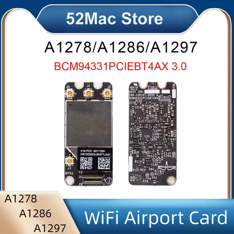 Original WiFi Airport Card BCM94331PCIEBT4AX Bluetooth 3.0 Wifi Card BT 3.0 For Macbook Pro A1278 A1