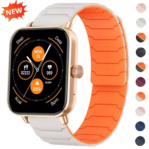 22mm 20mm Bands For COLMI i28 Ultra P81 P71 C81 C8 Max Sport Silicone Magnetic Loop Strap For Huawei