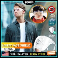 PRADO CLEAR STOCK Reusable Anti Fog PPE Mask Shield Mask Full Face Mask Eyemask Safety Faceshield Sunglasses