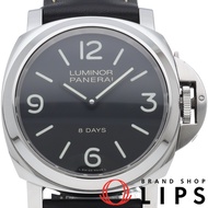 沛納海 Luminor Base 8 Days 44mm Acciaio PAM00560 男士腕錶，黑色，帶錶盒、保固卡，不鏽鋼/皮革錶帶，拋光處理，成色極佳 [二手]