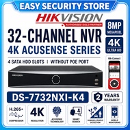 HIK HIKVISION 32CH NVR 32 CH CHANNEL DS-7732NXI-K4 12MP NETWORK VIDEO RECORDER 4 HDD SLOT NO POE POR