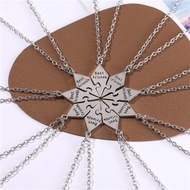 5/6/7/8/9/10 Pcs / Set Best Friend Pendant Necklace Personality Creation Adjustable Multilayered Cha