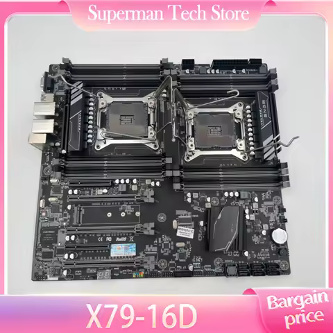 X79 16D For Huananzhi Dual CPU Socket Motherboard LGA2011 DDR3 Video Output 2 Gigabit Ethernet Ports
