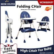 Baby Foldable high chair for baby Adjustable Height High Chair Clean Baby High Chair