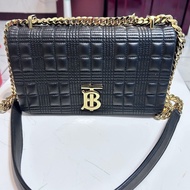 Burberry Lola 黑色皮革 金釦金鍊