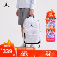NIKE JORDAN 耐克AJ双肩背包大学生电脑包男女大容量书包 白色/白色/黑色 8/20(49x30x17cm)