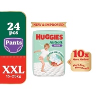 HUGGIES AirSoft Pants Diapers XXL 24s Breathable and soft diapers for baby