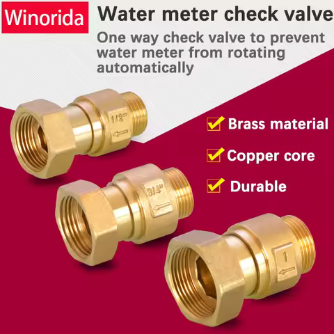 Water Meter Check Valve Vertical Household Anti-backflow 1 ⁄ 2 ", 3 ⁄ 4 "1" Brass Horizontal Check V