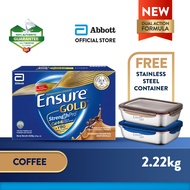 Ensure Gold Coffee 2.22kg BIB [FREE GIFT] Stainless Steel Container (Adult Complete Nutrition)