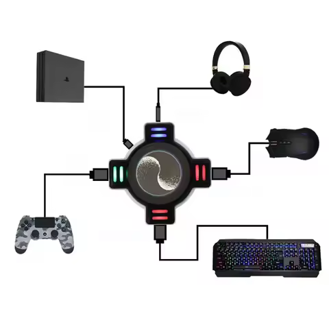 KXS Game Hub Keyboard and Mouse Adapter Controller Converter Adapter for Switch / PS4 / XBOX / PS3 /