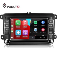 Podofo 2+64GB 7'' Android Autoradio Car Radio Carplay &amp; Android Auto GPS WiFi BT FM RDS For VW/PASSAT/SKODA/POLO/FABIA/G