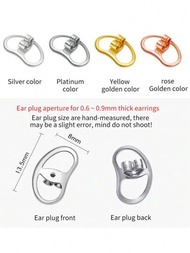 [舒適] S925純銀大號耳塞和耳環後片，防滑耳套，避免耳環滑落和支撐（1對價格）