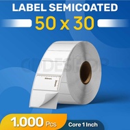 Semi-coated Barcode Label 50 X 30 mm Sticker Paper 50X30