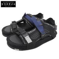 Pre-owned Dior Atlas Oblique Belt Sandals, Men's, Black, Size 43 (21ELS).