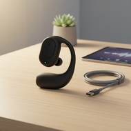 Type C Earphone Bluetooth Headset OWS Wireless High Quality  Fon Kepala Bluetooth Jenis C Paparan Sk