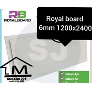 Royalboard 6mm 1200x2400 / papan semen / fyber semen / plafon / partisi / royal / royalbaord / seper