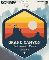 Squiddy Grand Canyon National Park Arizona - Vinyl Sticker Decal for Phone, Laptop, Water Bottle (3"